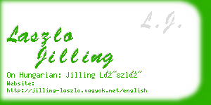 laszlo jilling business card